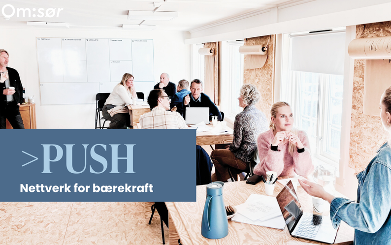 PUSH Nettverk for bærekraft. Påfyll og motivasjon til å se nye løsninger sammen.
